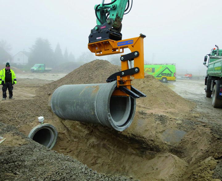 Probst Concrete Pipe Lifter - Handling & Laying